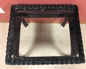 Black Wicker EndAccent Table