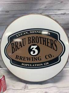lot 16 image: Brau Brothers Metal Art Sign 21 12