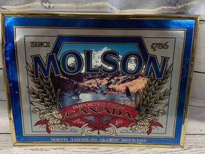lot 76 image: Vintage Molson Beer Bar Sign 12 x 16