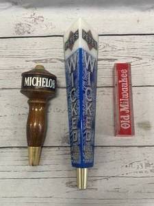 lot 85 image: Lot of 3 Vintage Beer Tap Handles