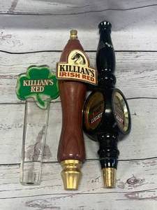 lot 89 image: Lot of 3 Vintage Beer Tap Handles