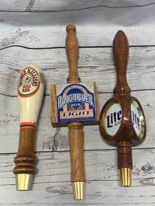 lot 90 image: Lot of 3 Vintage Beer Tap Handles