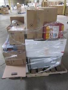 lot 229 image: WHOLESALE MIXED PALLET OF LIGHTING, PEDESTALS AND SHOP EQUIPMENT