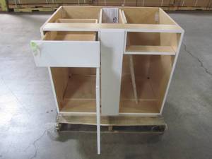 lot 231 image: Hampton Bay Assembled Kitchen Cabinet 36x24.5x34.5 in CM3635L-WH