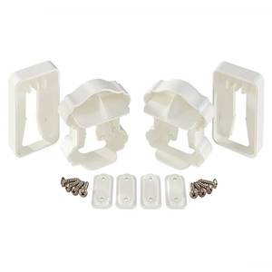 lot 819 image: (2) Fiberon 2-Pair White Classic Rail Bracket, BKT CLA 4 PK WH