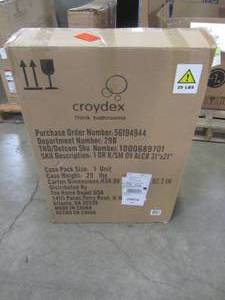 lot 309 image: Croydex 21 in. W x 31 in. H Frameless Aluminum Recessed or Surface-Mount Bathroom Medicine Cabinet with Easy Hang System WC101569YW