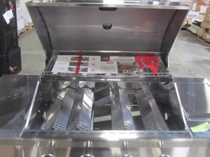 lot 317 image: Nexgrill 4-Burner Propane Gas Grill in Stainless Steel with Side Burner 720-0830H