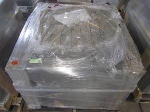 lot 324 image: Entire Pallet - Nantucket Pavers Patio-on-a-Pallet 10 ft. x 10 ft. Concrete Tan Variegated Basketweave Yorkstone Paver 31034