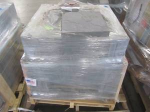 lot 234 image: Entire Pallet - Nantucket Pavers Patio-on-a-Pallet 12 in. x 24 in. and 24 in. x 24 in., 48 sq. ft. Concrete Gray Basketweave York-Stone Paver 30531
