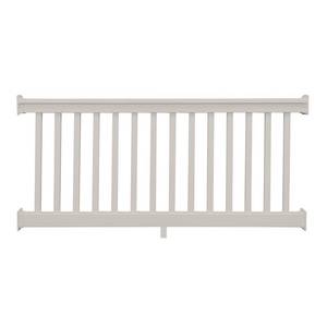 lot 181 image: Weatherables Riviera 3 ft. H x 6 ft. W Tan Vinyl Railing Kit, CTR-T36-E6 - NEW