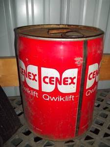 Vintage Metal Gas Can Full of Mystery Fluid