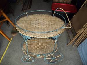Wicker Tea Cart