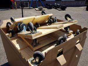 lot 146 image: Lot of (Approximately 7) Heavy Duty Wood Furniture Dolly