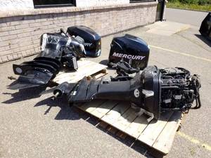 lot 505 image: Lot of (2) Mercury 225 Boat Motors