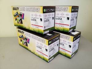 lot 741 image: Lot of (4) Quality Laser Cartridge CE505A HP Printer
