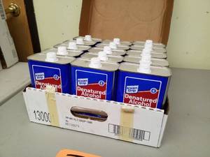lot 752 image: Lot of (1) Case of Klean Strip Denatured Alcohol Clean Burning Fuel 1-qt. Can