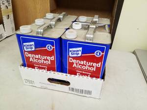 lot 753 image: Lot of (1) Case of Klean Strip Denatured Alcohol Clean Burning Fuel 1-Gallon Can