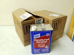 lot 758 image: Lot of (2) Cases of Klean Strip Denatured Alcohol Clean Burning Fuel 1-Gallon Can