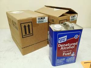 lot 759 image: Lot of (2) Cases of Klean Strip Denatured Alcohol Clean Burning Fuel 1-Gallon Can