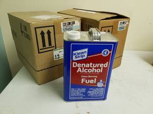 lot 760 image: Lot of (2) Cases of Klean Strip Denatured Alcohol Clean Burning Fuel 1-Gallon Can