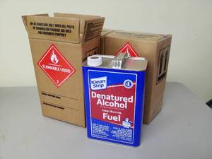 lot 761 image: Lot of (3) Cases of Klean Strip Denatured Alcohol Clean Burning Fuel 1-Gallon Can