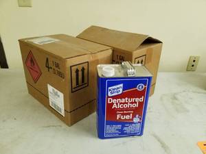 lot 766 image: Lot of (2) Cases of Klean Strip Denatured Alcohol Clean Burning Fuel 1-Gallon Can