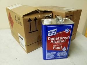 lot 767 image: Lot of (2) Cases of Klean Strip Denatured Alcohol Clean Burning Fuel 1-Gallon Can