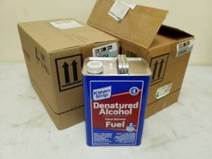 lot 768 image: Lot of (2) Cases of Klean Strip Denatured Alcohol Clean Burning Fuel 1-Gallon Can
