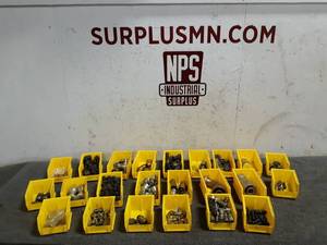 lot 262 image: 23 Parts Bins of Hydraulic and Black Pipe Fittings