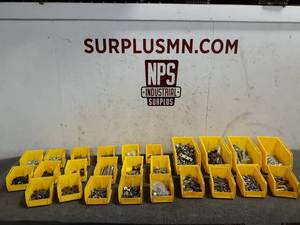 lot 263 image: 25 Parts Bins with Assorted Bolts and other Hardware