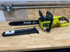 lot 11 image: RYOBI 16 in. 40-Volt Brushless Lithium-Ion Cordless Chainsaw (Tool Only)