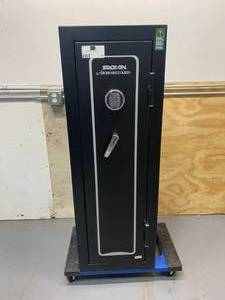 lot 46 image: ARMORGUARD 18-Gun Fire Rated Safe with Electronic Lock and Door Storage, Black