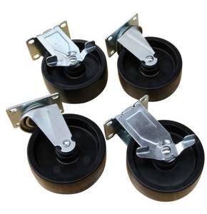 lot 55 image: HUSKY Lot of 4 Set includes 2 lockable casters and 2 swivel casters