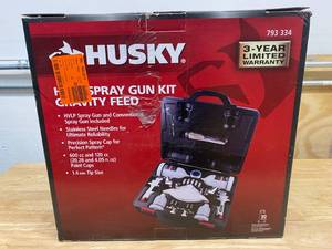 lot 66 image: HUSKY HVLP and Standard Gravity Feed Spray Gun Kit