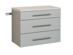 lot 75 image: PREPAC Lot of 4 HangUps Collection 24 in. H x 30 in. W x 16 in. D Base Wall Mounted Cabinet in Light Gray