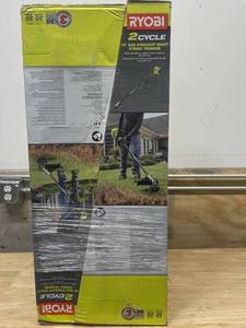 lot 85 image: RYOBI Lot of 2 25cc 2-Cycle Attachment Capable Full Crank Straight Shaft String Trimmer