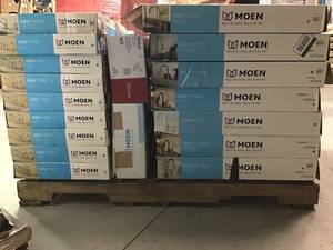 lot 20 image: PALLET WITH MOEN FAUCETS FOR PARTS SEE PICS