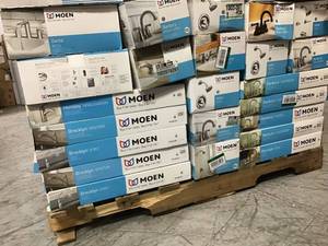 lot 34 image: PALLET WITH MOEN FAUCETS FOR PARTS SEE PICS