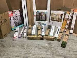 lot 31 image: PALLET WITH BABY SAFETY GATES DIFFERENT SIZES SEE PICS