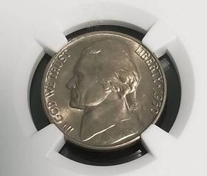 1950-D JEFFERSON NICKEL MS66 5FS KEY DATE COIN