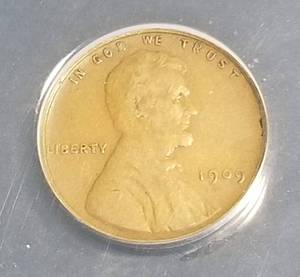 1909 VDB US WHEAT CENT VF25 ANACS