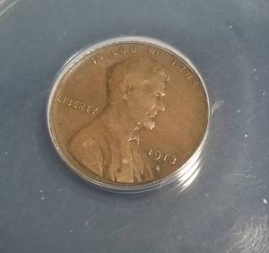 1913-S US WHEAT CENT F12 ANACS