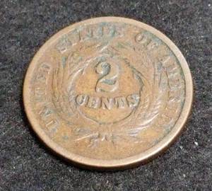 1864 US TWO CENT PIECE
