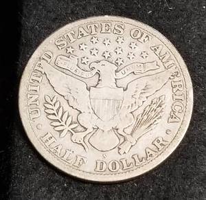 1915-S BARBER SILVER HALF DOLLAR