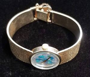 14K GOLD CROTON CUSTOM LADIES MANUAL WIND WATCH
