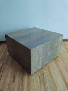 lot 6 image: Square Stone Side Table