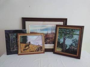lot 19 image: 4 Pieces of Wildlife & Landscape Art