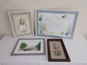 lot 157 image: 4 Pieces of Framed Art