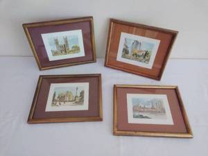 lot 158 image: 4 Small Pieces of Framed Art