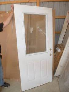 lot 15 image: Bayer Built Steel Primed Door wglass